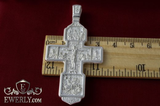 Cross pectoral orthodox silver for a man to buy