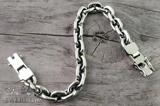 Buy bracelet "Anchor without edges" of sterling silver for men 121047PY