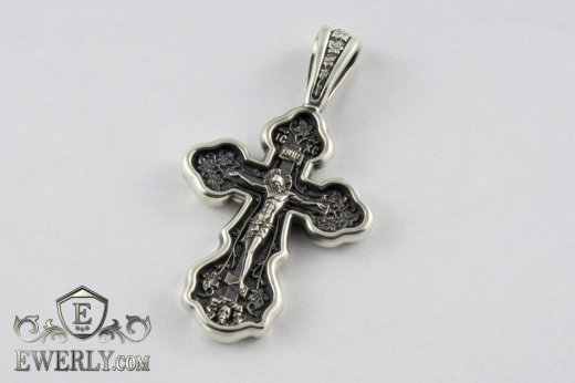 Silver pectoral cross of sterling silver, price and photo