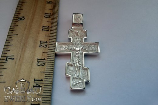 Cross of sterling silver for men to buy 08700FJ