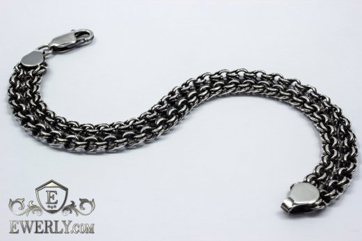 Bracelet "Double bismarck" of sterling silver to buy 121033MD