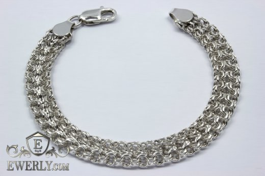Bracelet "Double bismarck" of sterling silver to buy 121033XH